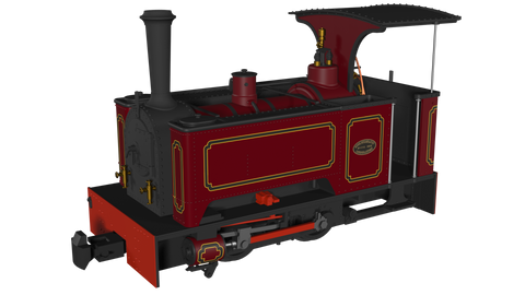 RAP-986006 Rapido UK Kerr Stuart Sirdar Lined Maroon OO9-Scale DCC Ready