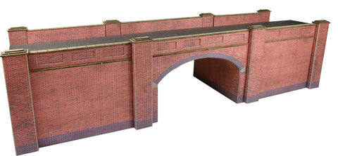MET-PO246 Metcalfe (Card Kit) Railway Bridge in Red Brick OO Scale