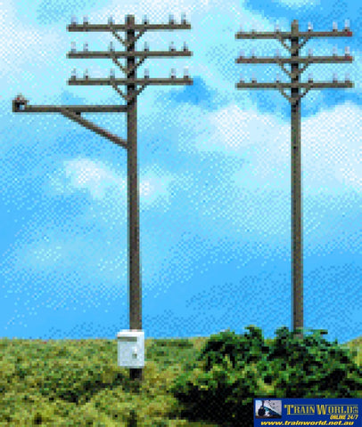 Atl-0775 Atlas Telephone Poles (12) Ho Scale Structures