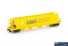 AUS-AGH11 Auscision XGAY Grain Hopper BGSY Grain Hopper GWF/SSR yellow with Large Logo - 4 Wagon Pack - HO Scale