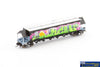 AUS-NNGH11 BGVF-Type Grain Hopper N Scale - BGVF Grain Hopper - SSR Black with SSR Logo & Graffiti - Single Wagon