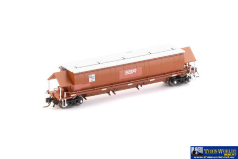 AUS-NNGH47 N Scale - BGKF Grain Hopper - SSR Faded SRA Red with Black XCS Bogies & SSR Logo - Single Wagon - Rolling