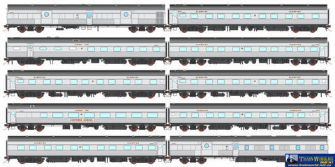 Aus-Nps15 Auscision Southern Aurora *1973-1986 Era* (10-Car Set) Ho Scale Rolling Stock