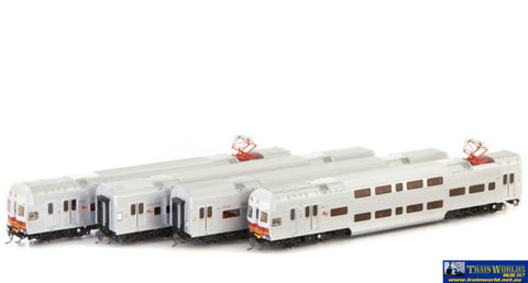 Aus-Nps40 Auscision V-Set (4-Car) #v16 Sra Candy-Livery With Red-Orange L7-Logo Ho Scale