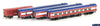 AUS-VPS14 Auscision N-Type Passenger Carriage Set *N2 V/Line Passenger MK2 Red/White/Blue with V/Line Logo* (4-Pack)