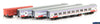 AUS-VPS16 Auscision N-Type Passenger Carriage Set *N15 V/Line Passenger MK3 Grey/White/Red with V/Line Logo* (4-Pack)
