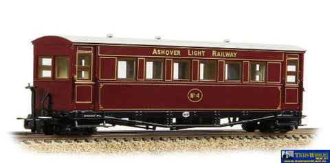 BBL-394025A Bachmann Narrow-Gauge Gloucester Bogie-Coach ’Ashover Light Railway’ No.4 Crimson (Era-3) OO9-Scale Rolling