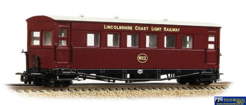BBL-394028 Bachmann Narrow-Gauge Gloucester Bogie-Coach ’Lincolnshire Light Railway’ No.4 Maroon (Era-9) OO9-Scale