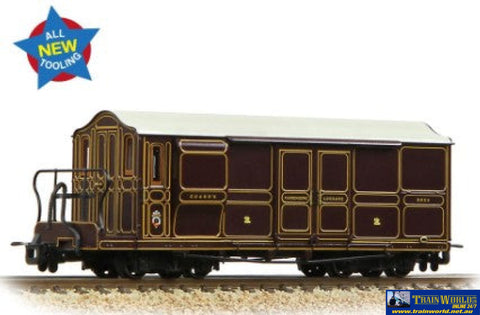 BBL-394076 Bachmann Narrow-Gauge FR Curly Roof Van No.1 ’Ffestiniog Railway’ Lined-Plum (Era-9) OO9-Scale Rolling Stock