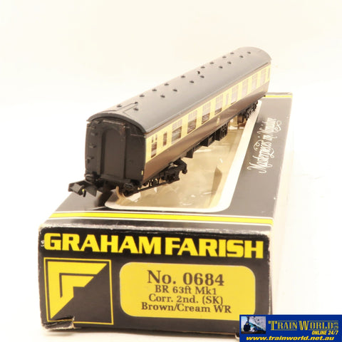 COMM-CC048 Used Goods Graham Farish Passenger Coach MK1 2nd Brown/Cream N Scale Rolling Stock