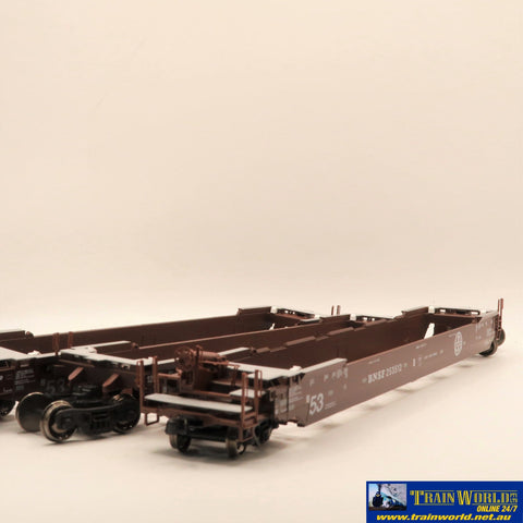 COMM-E078 Used Goods KATO Gunderson Maxi IV Double Stack Cars BNSF (3 car) HO Scale Rolling Stock