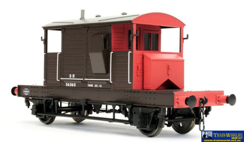 Dap-7F100100 Dapol Sr 25T Brake-Van #56365 Red/Brown Uneven-Planks & Small-Letters (Era-3) O-Scale