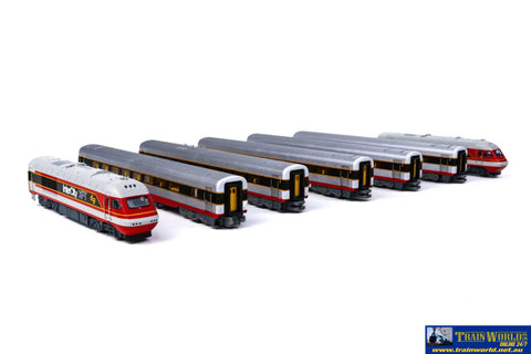 GOP-XPTC5 Gopher Models NSW XPT (7-Car) State Rail Authority (SRA) ’Candy’ N-Scale DCC-Ready Locomotive