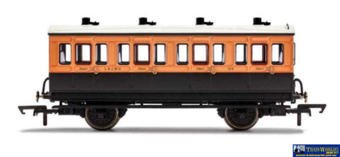 HMR-R40107 Hornby LSWR 4-Wheel Coach ’1st Class’ #123 with Lighting Era-2 OO-Scale Rolling Stock