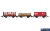 Hmr-R60104 Triple Wagon Pack Denaby Colliery Leicester Co-Op & Hall Co - Era 3 Oo-Scale Rolling