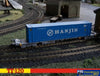 HMR-TT6027 Hornby TOUAX Sffgmss IFA Wagon with 45’ Container ’HANJIN’- Era 11 TT Scale (Copy) Rolling Stock