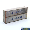 MBB-40COSCO N Scale Shipping Container Set of 2 - Cosco - Pre Weathered - ContainerAndLoad