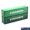 MBB-40EVE N Scale Shipping Container Set of 2 - Evergreen - Pre Weathered - ContainerAndLoad