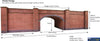 MET-PO246 Metcalfe (Card Kit) Railway Bridge in Red Brick OO Scale Structures