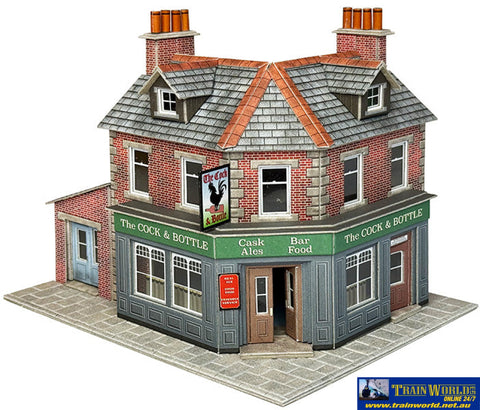 MET-PO308 Metcalfe (Card Kit) Corner Shop/Pub (Brick) OO Scale Structures