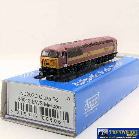NSC-0102 Used Goods Dapol Class 56 EWS Maroon #56018 DCC (non sound) N Scale Locomotive