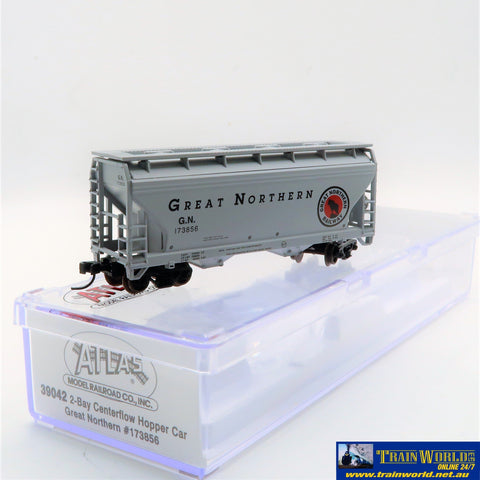 NSC-0142 Used Goods Atlas 2 Bay Center Flow Hopper Great Northern #173856 N Scale Rolling Stock
