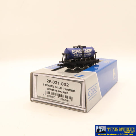 NSC-0493 Used Goods Dapol 6 Wheel Milk Tanker Express Dairies N Scale Rolling Stock