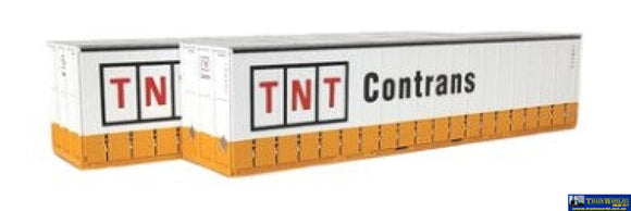 Otm-40Cs09A On Track Models 40’ Curtain Sider Container Tnt Contrans (Twin-Pack) Ho Scale