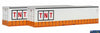 OTM-40CS44 On Track Models TNT Logo Only 40’ Curtain Sided Containers (Twin-Pack) HO Scale - ContainerAndLoad