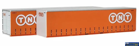 OTM-40CS47 On Track Models Circle TNT Orange 40’ Curtain Sided Containers (Twin-Pack) HO Scale - ContainerAndLoad