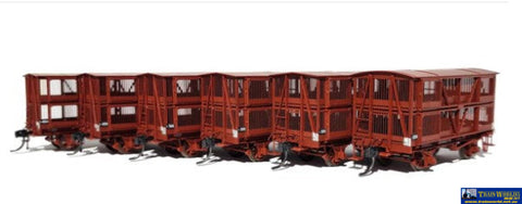 OTM-LSV06 On Track Models VR L-Type Sheep 4-Wheel Wagon 1970’s *5 with Gable Roof & 1 with Curved Roof* ’Wagon Red’