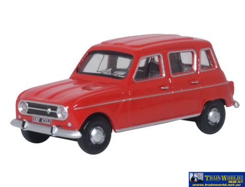 OXF-76RN002 Oxford Diecast Renault 4 Red OO-Scale Vehicle