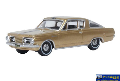 OXF 87PB65001 Oxford Diecast 1965 Plymouth Barracuda Gold HO Scale (1:87) Vehicle