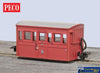 Pgr-558B Peco Narrow-Gauge Fr Bug-Box Coach 3Rd Class ’1970S/80S Red Livery’ #4 Oo9-Scale