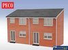 PLK-213 Peco-Lineside (Kit) 1960s Semi-Detatched House Backs 138mm x 47mm (Footprint) OO-Scale Structures