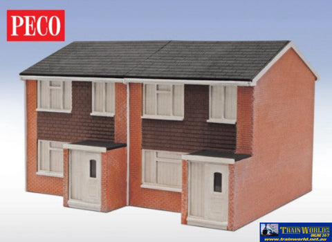 PLK-214 Peco-Lineside (Kit) 1960s Semi-Detatched House Complete 138mm x 112mm (Footprint) OO-Scale Structures
