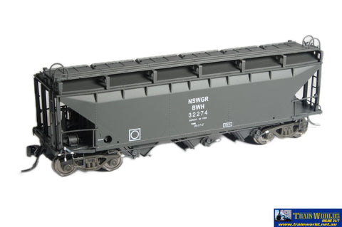 Plm-Pc101F Powerline Bwh Bogie Grain Hopper #32274 Nswgr Dark-Grey Ho Scale Rolling Stock