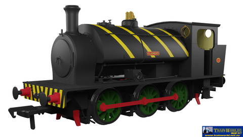RAP-903014 Rapido UK Hunslet 16’’ 0-6-0ST ’Clement’ Striped-Black OO-Scale DCC-Ready Locomotive