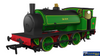 RAP-903515 Rapido UK Hunslet 16’’ 0-6-0ST ’Glasshoughton’ No.4 Green with Black-Topped Boiler & Black/Yellow Lining
