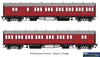 RAP-946003 Rapido UK BR B-Set Dia-E140 ’BR Crimson’ *W6365W & W6366W* (Twin-Pack) Era-4 OO-Scale Rolling Stock