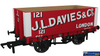 RAP-967422 Rapido UK PO RCH 1907 7-Plank Open-Wagon ’J.L. Davies & Co.’ No.121 Era-2 OO-Scale Rolling Stock