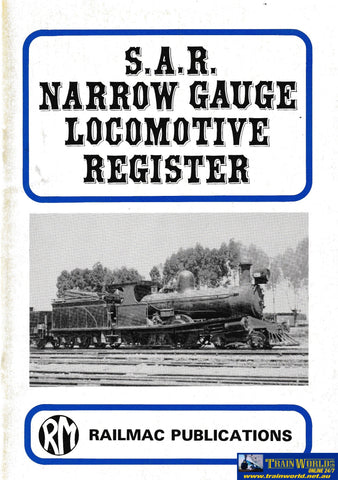 S.A.R. Narrow Gauge Locomotive Register -Used-(UBSC-0788S) Reference