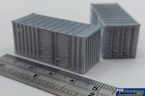SCE-0148 Sixcoupled Engineering 20’ Container Kit ERG style (2pk) N Scale ContainerAndLoad