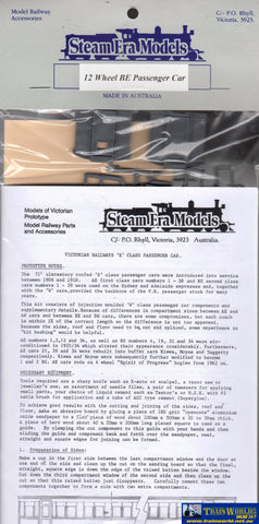Sem-R21 Steam Era Models Kit Vr E-Type 12-Wheel (Be Second) Passenger Carriage Ho Scale Rolling