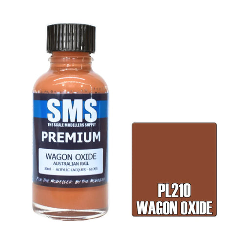 Sms-Pl210 The Scale Modellers Supply Premium Acrylic-Lacquer Paint Wagon Oxide 30Ml Glueandpaint