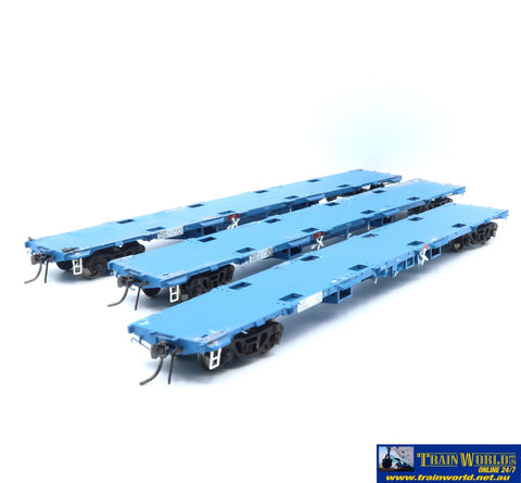SSH-692 Used Goods SDS Models NQOY 63’ Container wagon Freight Rail blue (3) HO Scale - Rolling Stock