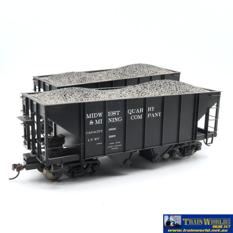 SSH-789 Used Goods Spectrum On30 2 Bay Steel Hopper Midwest Quarry & Mining Co (2 pk) - Rolling Stock