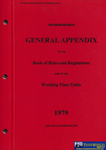VR: General Appendix Book of Rules & Regulations-Used- (UBVA-1513H) Reference
