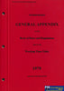 VR: General Appendix Book of Rules & Regulations-Used- (UBVA-1513H) Reference