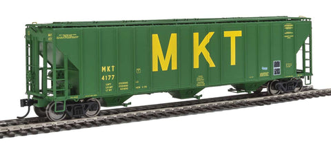 Wal-106164 Walthers-Proto 58 Evans 4780 Cu Ft 3-Bay Covered Hopper M-K-T Ho Scale Rolling Stock